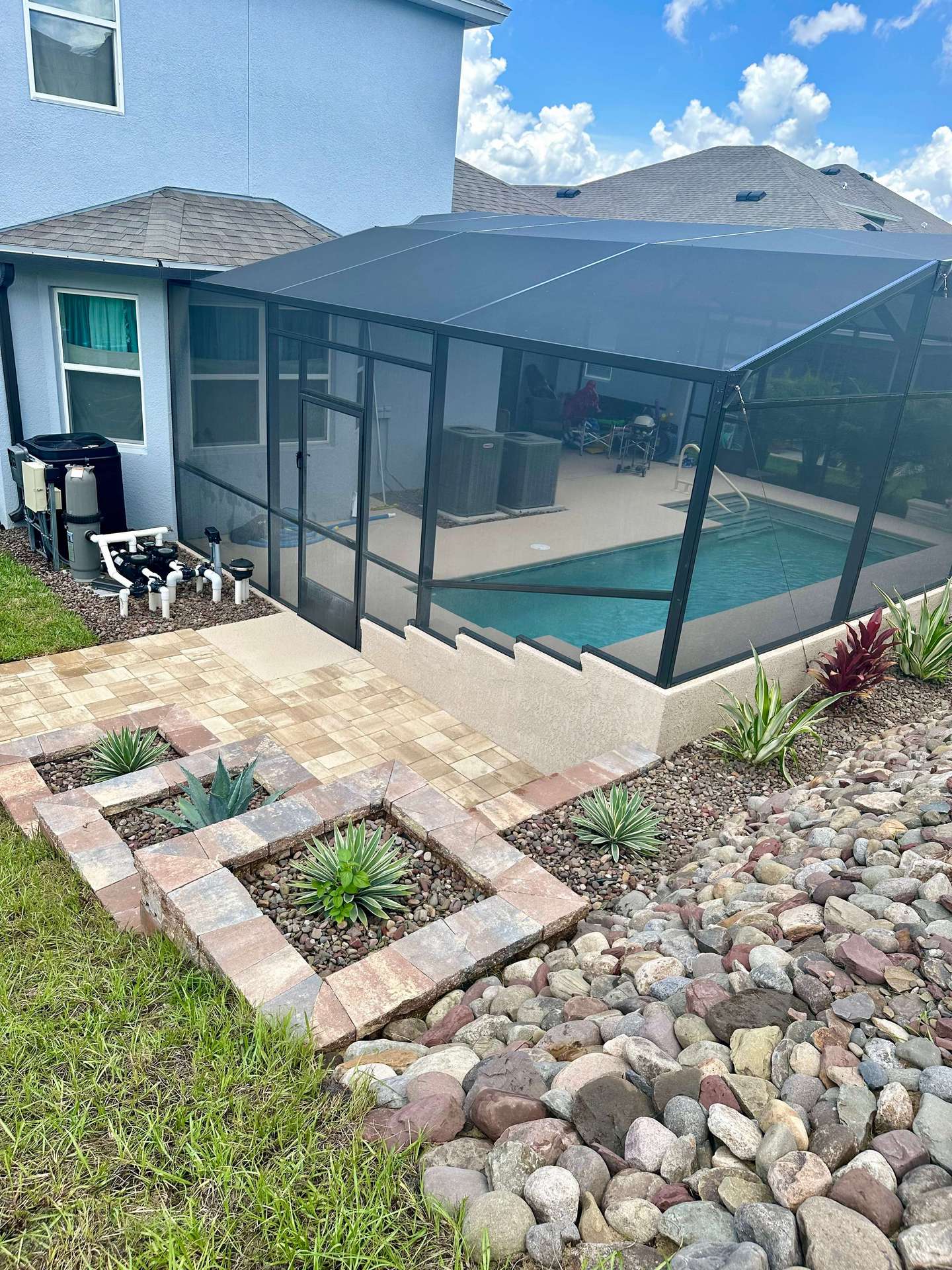 LUXE pavers and landscaping work