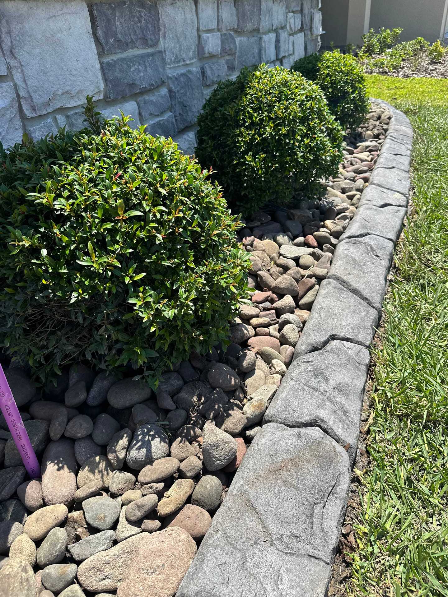 landscaping work around a house